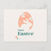 イースターポストカードバニーカードハッピーイースター ポストカード (正面)
