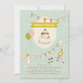 イースターポットラックエッグ狩りパーティー 招待状 (正面)