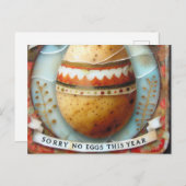 イースターポテト今年は卵なしごめんなさい ポストカード (正面/裏面)