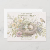 イースターポトラックブルンチイースターエッグ狩り招待状 シーズンポストカード (正面/裏面)