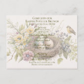 イースターポトラックブルンチイースターエッグ狩り招待状 シーズンポストカード (正面)