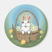 イースターマグネットイースターバニーアート冷蔵庫用マグネット マグネット (正面)