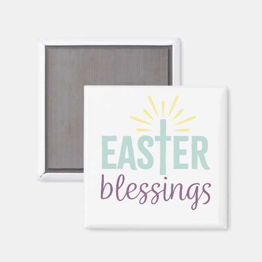 イースターマグネット"イースター恵み"クロスワードアート マグネット (正面/裏面)