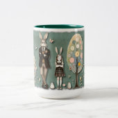 イースターマグ – 世界征服 – 一度に1つの卵 ツートーンマグカップ (中央)