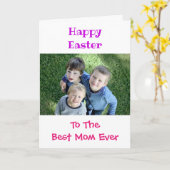 イースターマムワールド最高ののEver Kids写真 カード (黄色い花)