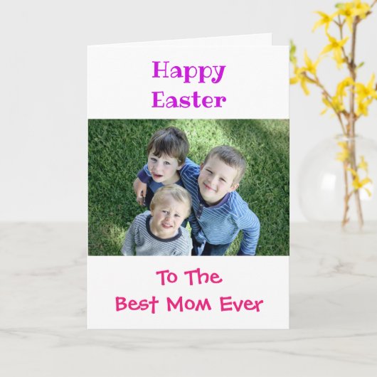 イースターマムワールド最高ののEver Kids写真 カード (黄色い花)