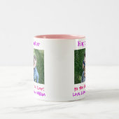 イースターマムワールド最高ののEver Kids写真 ツートーンマグカップ (中央)