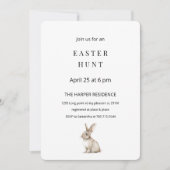 イースターミニマルエッグ狩り招待状- エレガント 招待状 (正面)