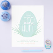 イースターミニマルエッグ狩り招待 チラシ (シングル)
