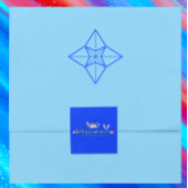 イースターミニマルバニー耳の卵の花デザイン スクエアシール