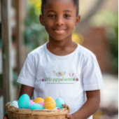 イースターミニマルバニー耳の卵の花デザイン Tシャツ