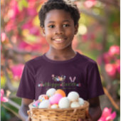 イースターミニマルバニー耳の卵の花デザイン Tシャツ