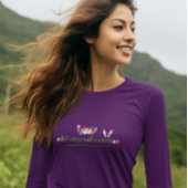 イースターミニマルバニー耳の卵の花デザイン Tシャツ