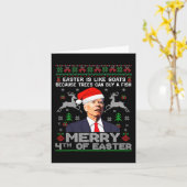 イースターメリーおもしろいバイデン氏醜いクリスマスの男性の4番目 カード (黄色い花)