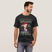 イースターメリーおもしろいバイデン氏醜いクリスマスの男性の4番目 Tシャツ (正面フル)