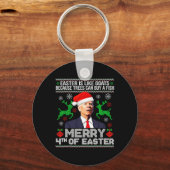 イースターメリークリスマスの醜いおもしろいセーターMの4番目 キーホルダー (正面)