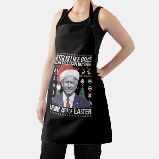 イースターメリーバイデン氏の醜いおもしろいクリスマスの4番目 エプロン (インサイチュ)