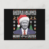 イースターメリーバイデン氏の醜いおもしろいクリスマスの4番目 シーズンポストカード (正面)