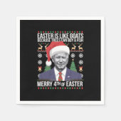 イースターメリーバイデン氏の醜いおもしろいクリスマスの4番目 スタンダードカクテルナプキン (正面)