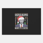 イースターメリーバイデン氏の醜いおもしろいクリスマスの4番目 ラッピングペーパーシート (正面)