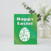 イースターモダンエッグレトロ紙アートホリデーハガキ シーズンポストカード (スタンド正面)