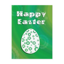 イースターモダンエッグレトロ紙アートホリデーハガキ