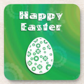 イースターモダンエッグレトロ紙アート コースター (正面)