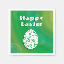 イースターモダンエッグレトロ紙アート スタンダードカクテルナプキン