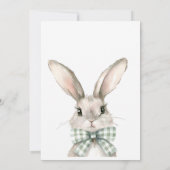 イースターモダンエッグ狩りかわいいバニーラビット大人 招待状 (裏面)
