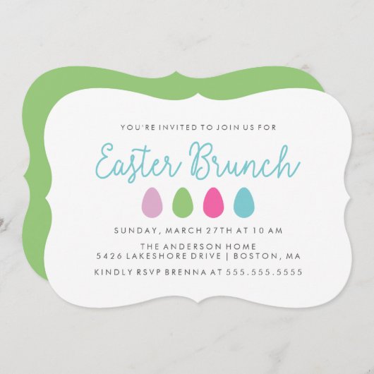 イースターモダンエッグ 招待状 (正面/裏面)