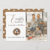 イースターモダンエレガント恵みスクリプトの写真 シーズンカード (正面/裏面)