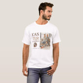 イースターモダンエレガント恵みスクリプトの写真 Tシャツ (正面フル)