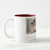 イースターモダンエレガント恵みスクリプト3写真 ツートーンマグカップ (左)