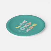 イースターモダンカラフル ペーパープレート (アングル)