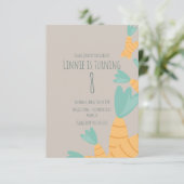 イースターモダンキャロットバンチ誕生日 招待状 (スタンド正面)