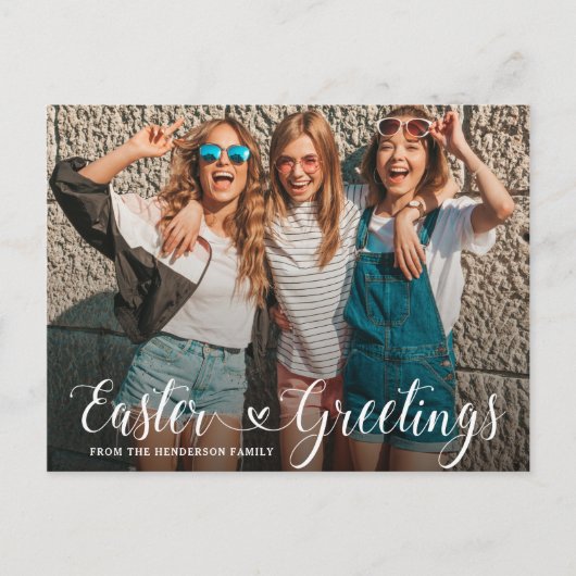 イースターモダングリーティング写真 ポストカード (正面)