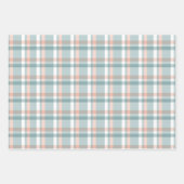 イースターモダンサファイアブルーとピンクの3セット ラッピングペーパーシート (正面2)