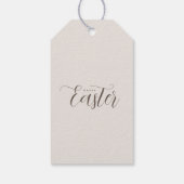 イースターモダンチョコレートバニーパーソナライズされた ギフトタグ (裏面)