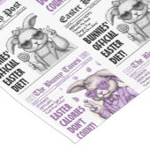 イースターモダンテーブルデコール、イースターバニー新聞 ショートテーブルランナー (コーナー)