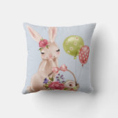 イースターモダンバガーリーニーフローラバルーンバスケット クッション (裏面)