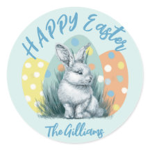 イースターモダンバニーカラフル