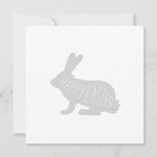 イースターモダンバニーカード – グレー |ハッピーイースター シーズンカード (正面)