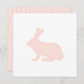 イースターモダンバニーカード – ピンク |ハッピーイースター シーズンカード (正面/裏面)