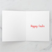 イースターモダンバニーフラワーアート カード (内部)