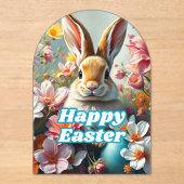 イースターモダンバニー アクリル招待状 (正面)