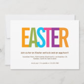イースターモダンパーティの招待状 招待状 (正面)