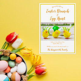 イースターモダンブランチと卵狩りパーソナライズされた 招待状