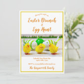 イースターモダンブランチと卵狩りパーソナライズされた 招待状 (スタンド正面)