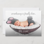 イースターモダン春バニー誕生のお知らせ シーズンカード (正面)