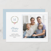 イースターモノグラムのフォトグリーティングカード シーズンカード (正面/裏面)